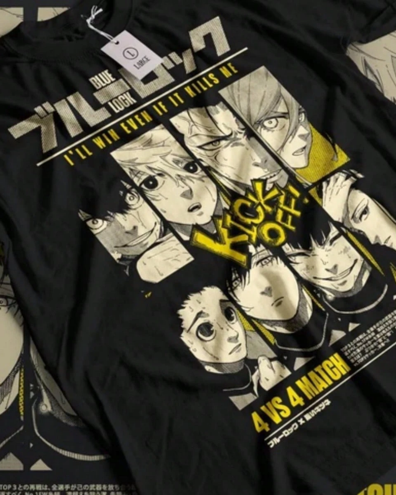 Anime Blue Lock Temalı Oversize Unisex T-Shirt