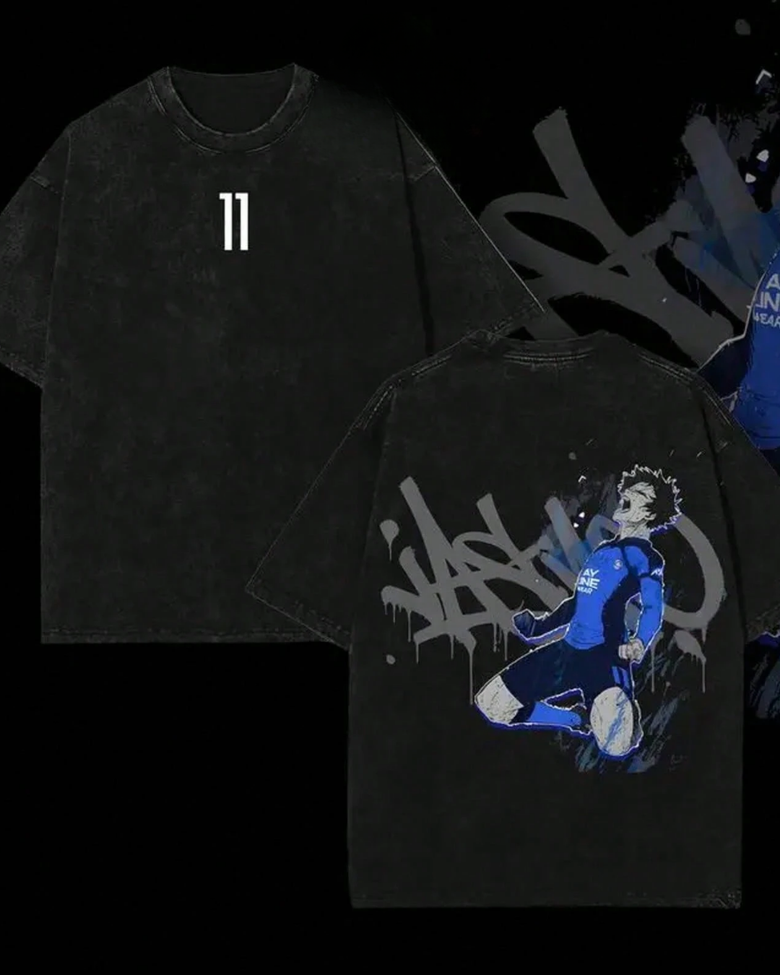Anime Blue Lock Temalı Oversize Unisex T-Shirt