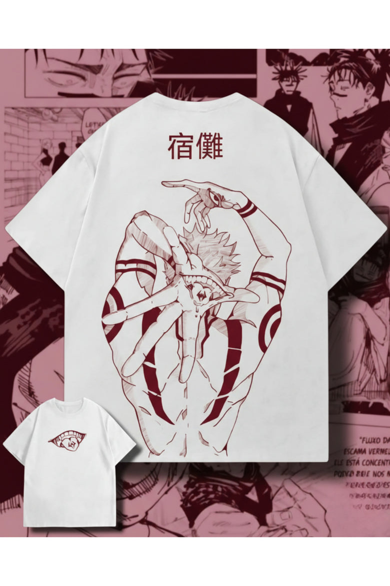 Jujutsu Kaisen Baskılı Unisex Oversize T-Shirt