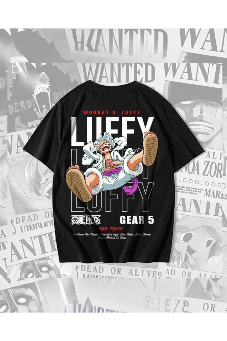 Anime One Piece Baskılı Unisex Oversize T-Shirt