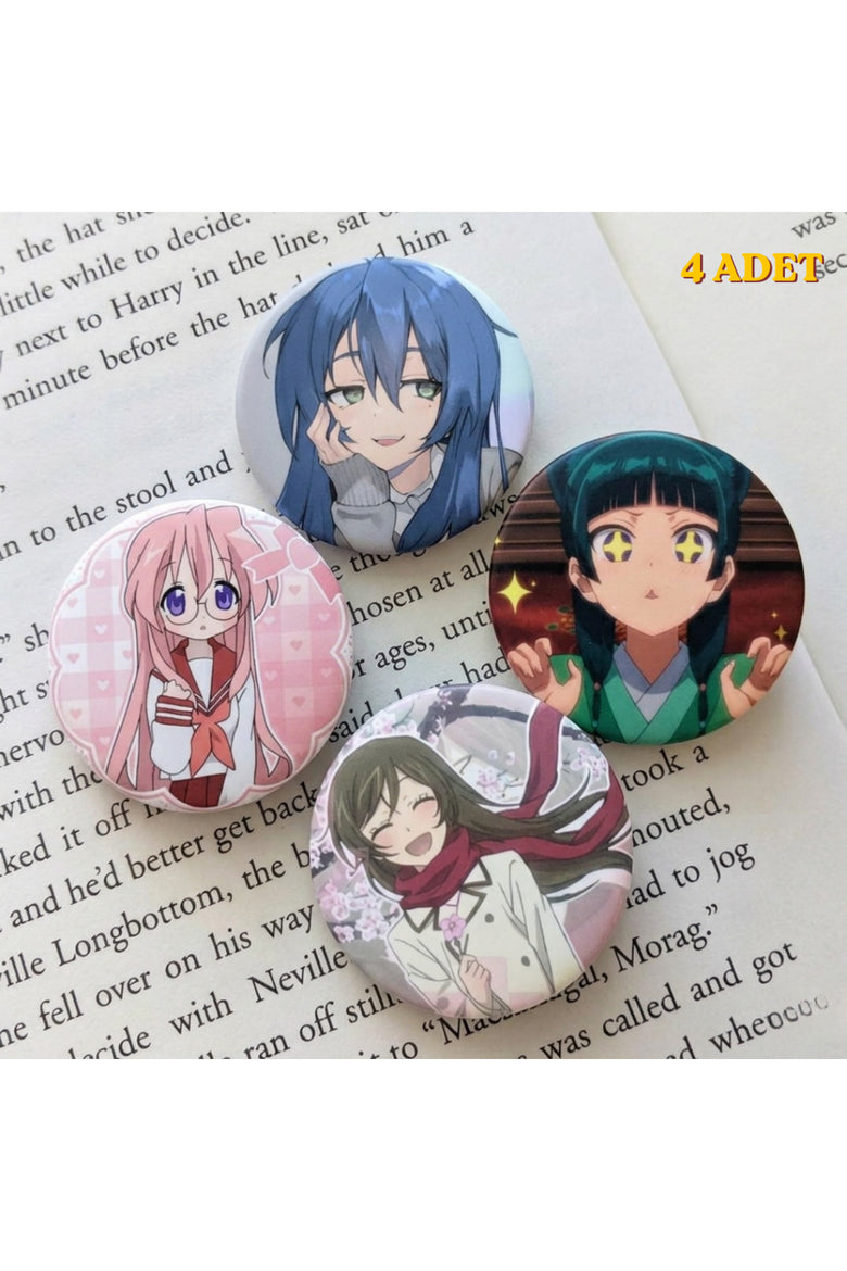 Anime Tasarım Rozet 70 mm PVC Kaplı Çanta Ceket Yaka Aksesuarı