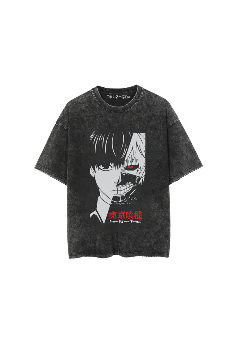 Anime Tokyo Ghoul Baskılı Unisex Oversize T-Shirt