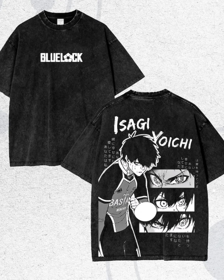 Anime Blue Lock Temalı Oversize Unisex T-Shirt