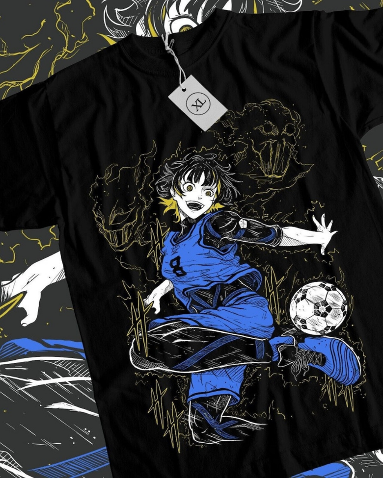 Anime Blue Lock Temalı Oversize Unisex T-Shirt