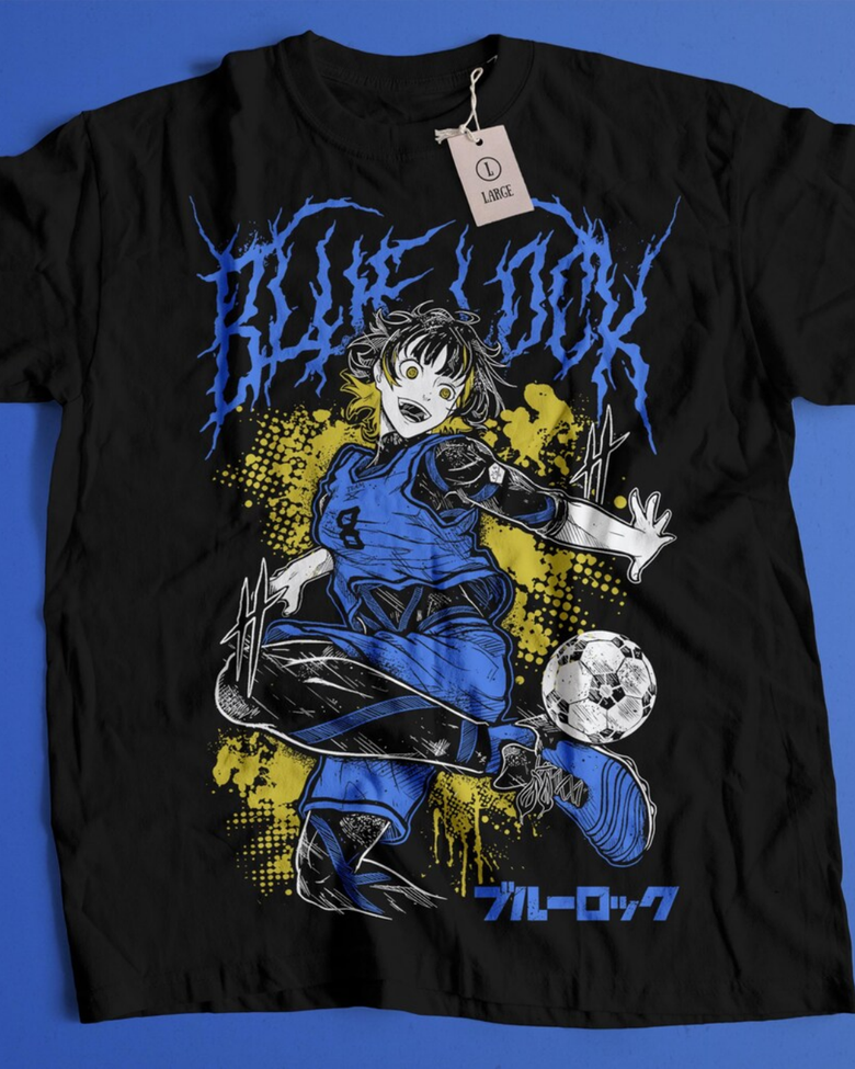 Anime Blue Lock Temalı Oversize Unisex T-Shirt