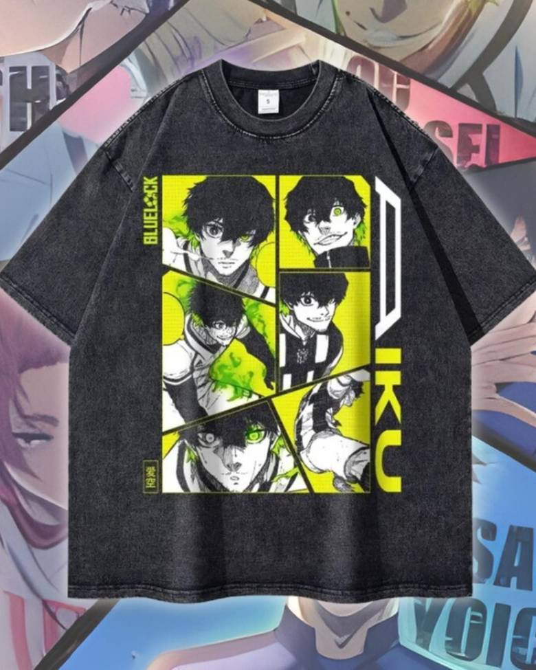 Anime Blue Lock Temalı Oversize Unisex T-Shirt