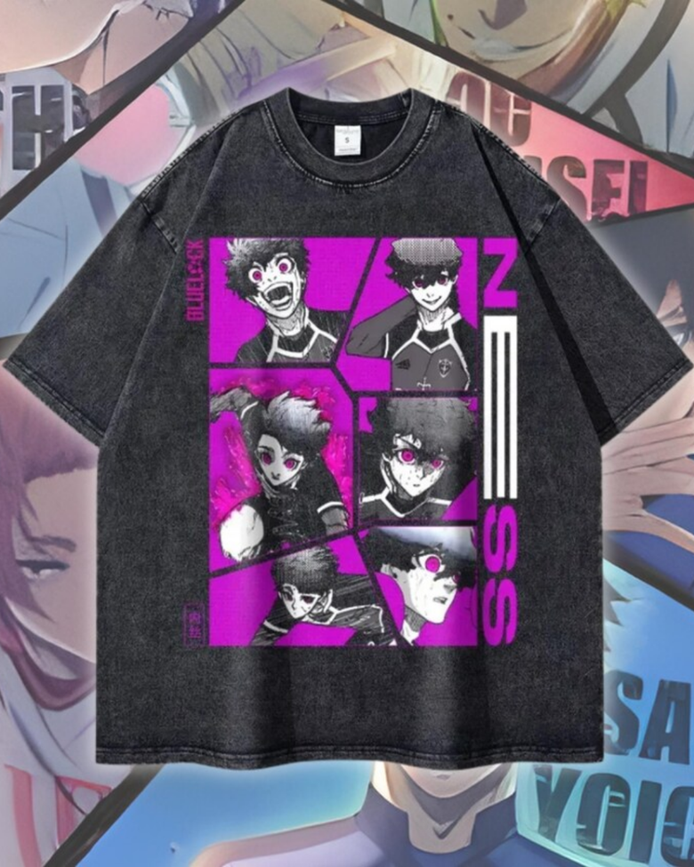 Anime Blue Lock Temalı Oversize Unisex T-Shirt