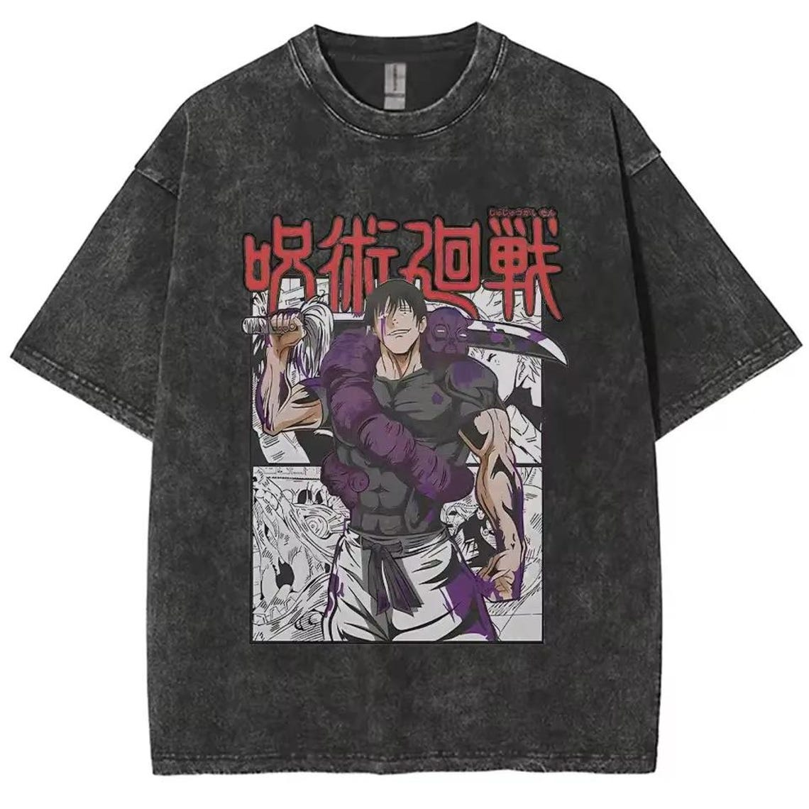 Anime Jujutsu Kaisen Temalı Oversize Unisex T-Shirt