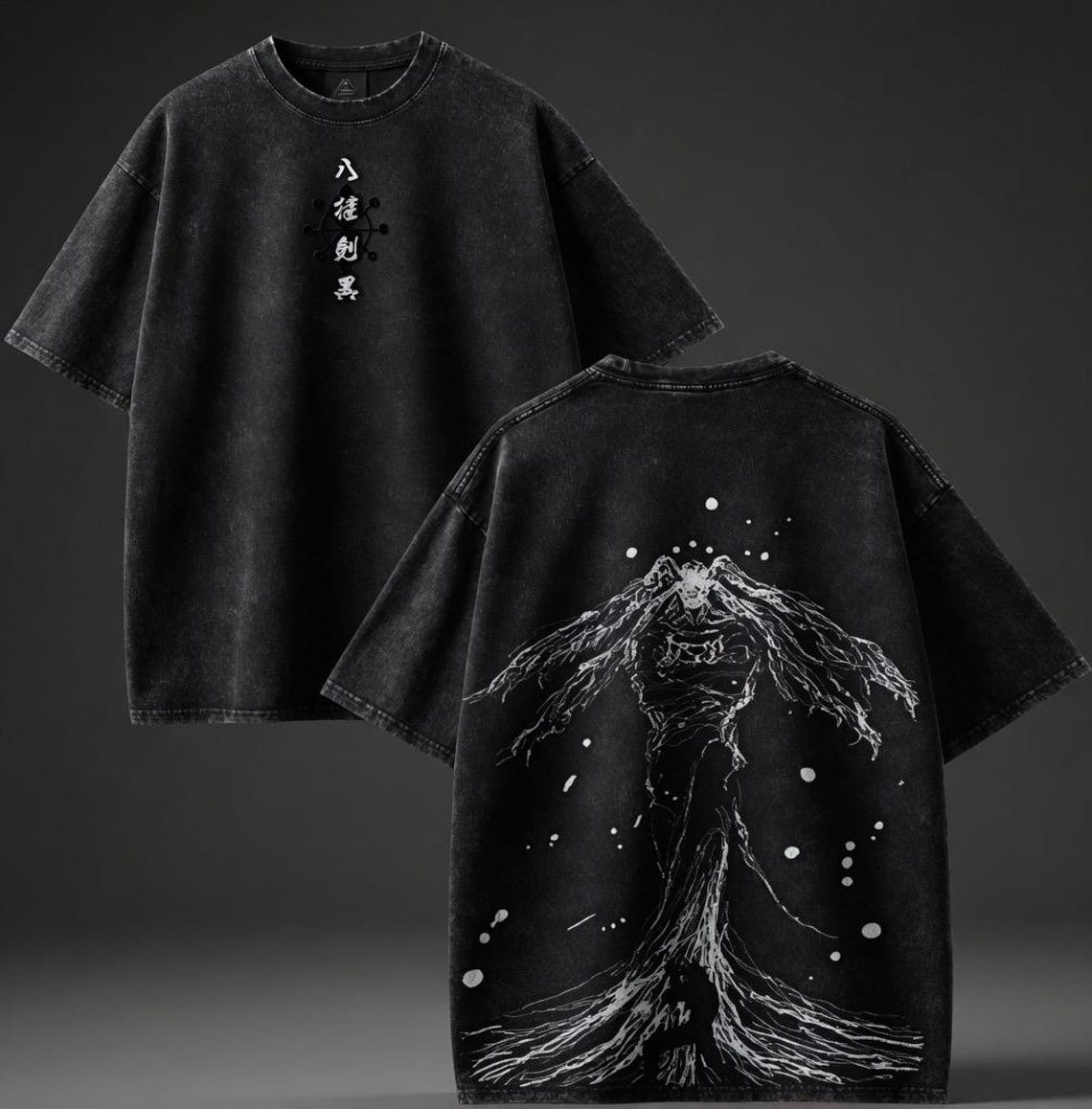 Anime Jujutsu Kaisen Temalı Oversize Unisex T-Shirt