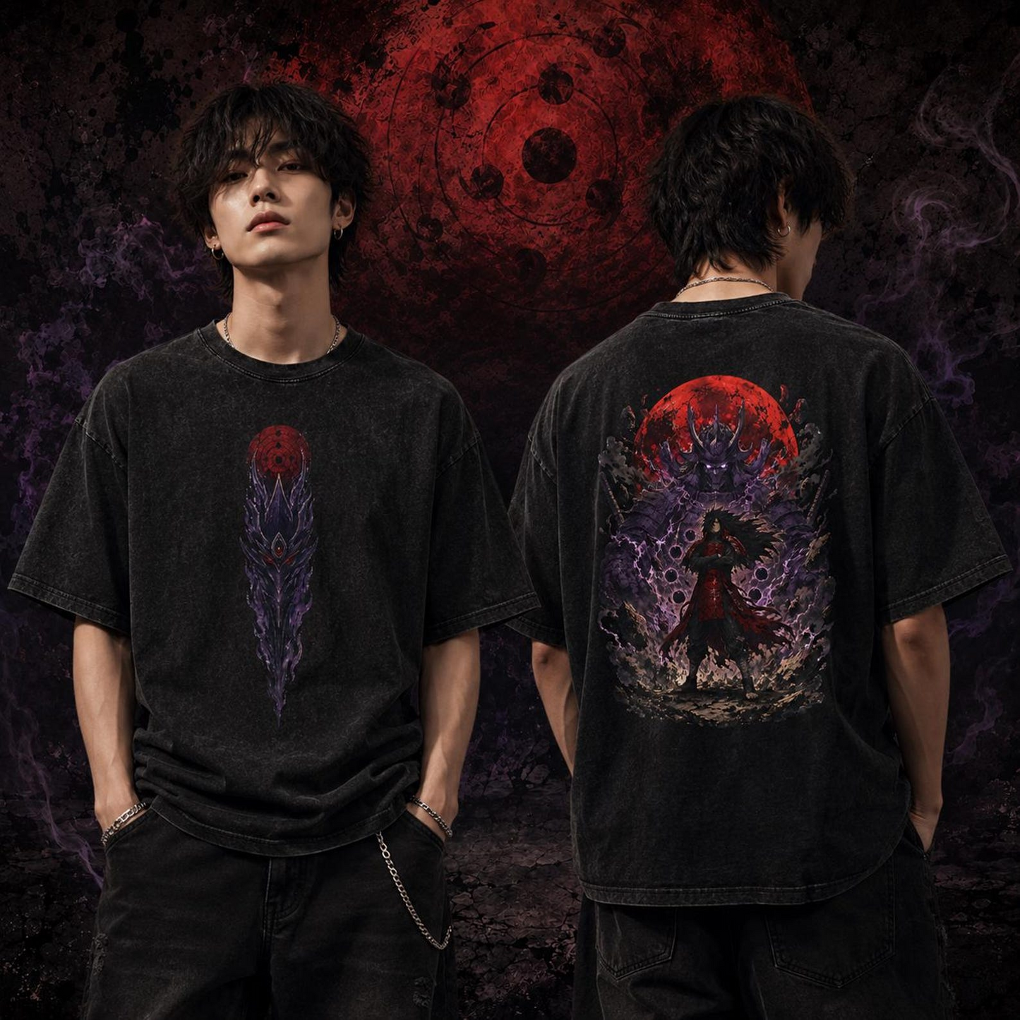 Anime Naruto Temalı Oversize Unisex T-Shirt