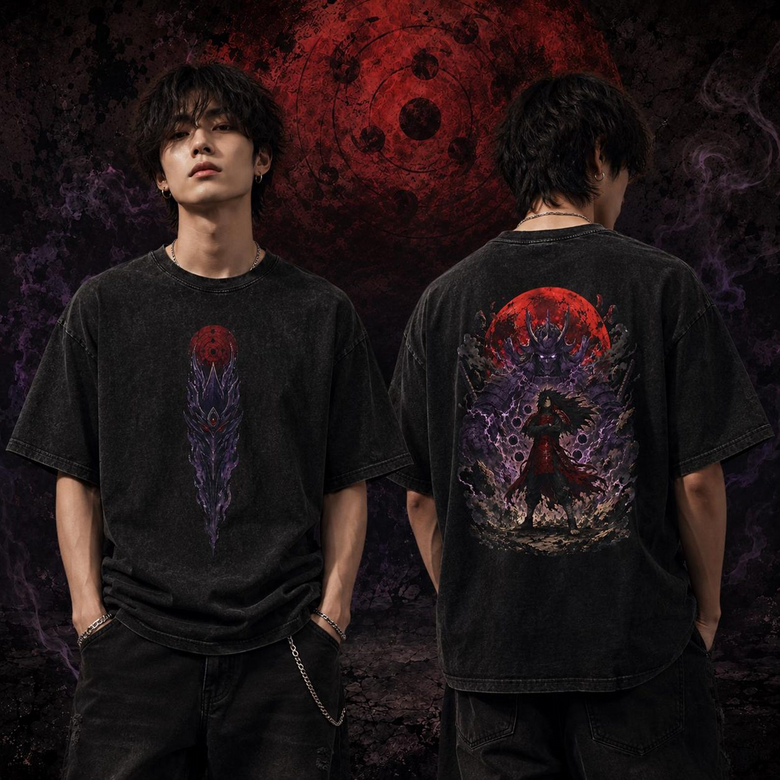 Anime Naruto Temalı Oversize Unisex T-Shirt