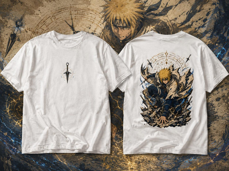 Anime Naruto Temalı Oversize Unisex T-Shirt