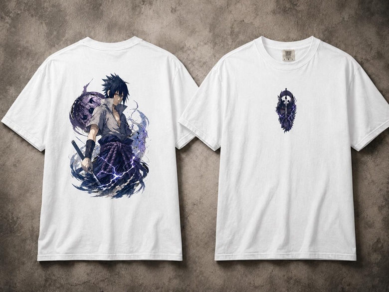 Anime Naruto Temalı Oversize Unisex T-Shirt