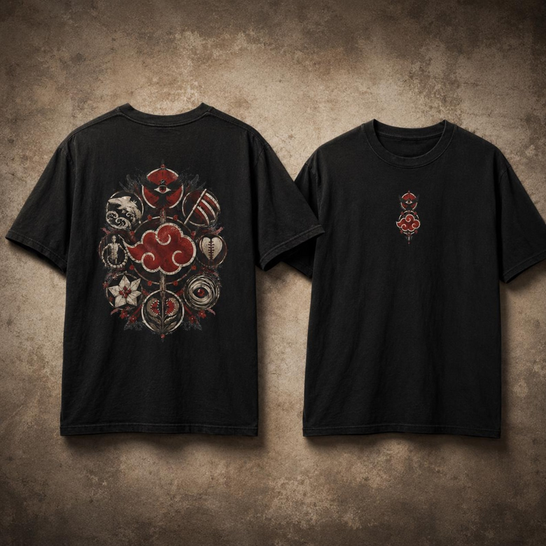Anime Naruto Temalı Oversize Unisex T-Shirt