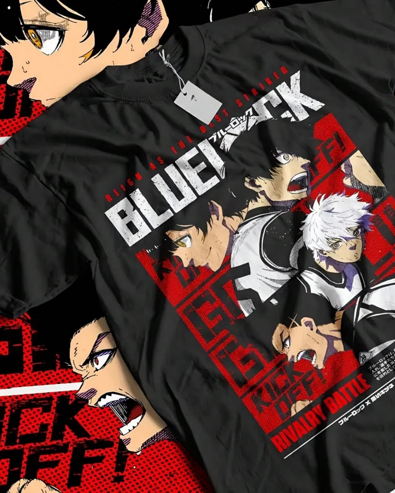 Anime Blue Lock Temalı Oversize Unisex T-Shirt