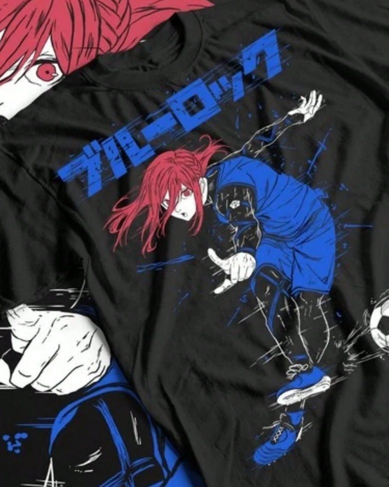 Anime Blue Lock Temalı Oversize Unisex T-Shirt