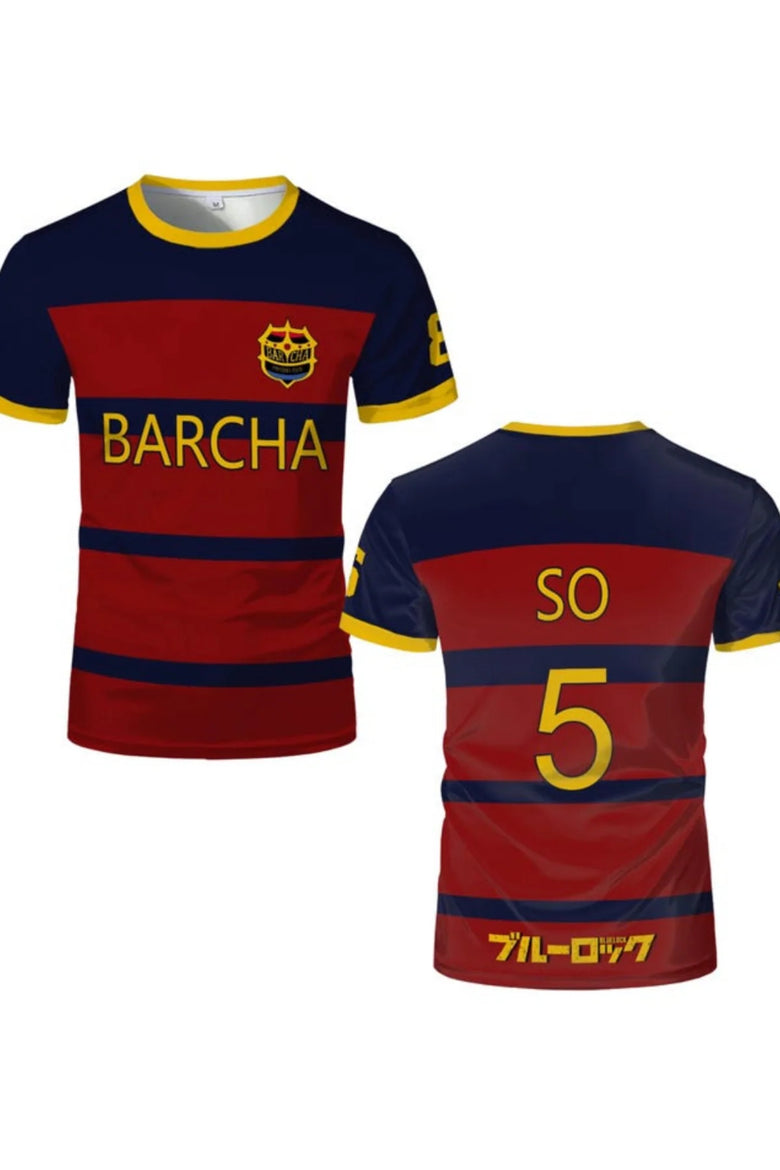 Anime Blue Lock Barcha 05 SO T Shirt Soccer Jersey