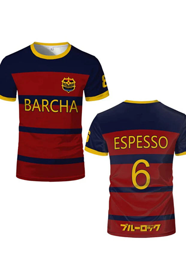 Anime Blue Lock Barcha 06 ESPRESSO T Shirt Soccer Jersey