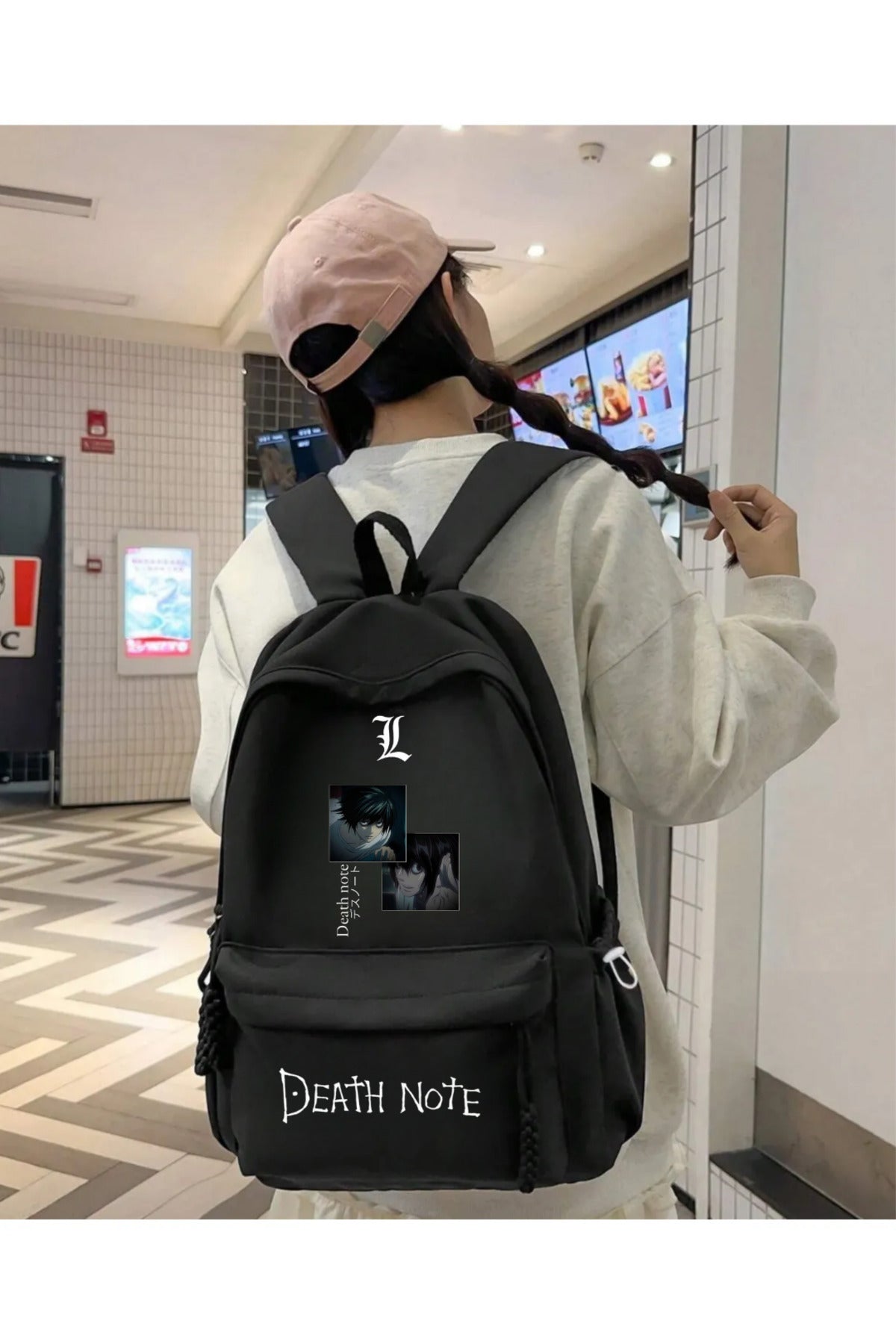 Anime Death Note Baskılı Unisex Okul Sırt Çantası