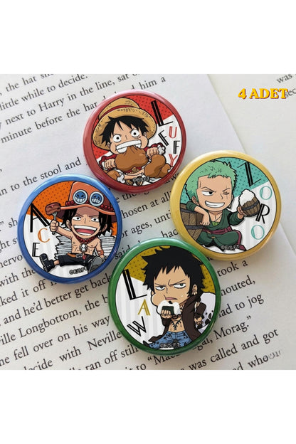 Anime One Piece Tasarım Rozet 70 mm PVC Kaplı Çanta Ceket Yaka Aksesuarı