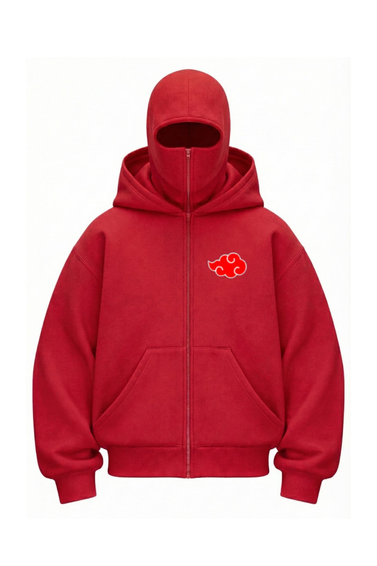 Kar Maskeli Balaclava Anime Naruto Series Baskılı Ninja Hoodie Sweatshirt