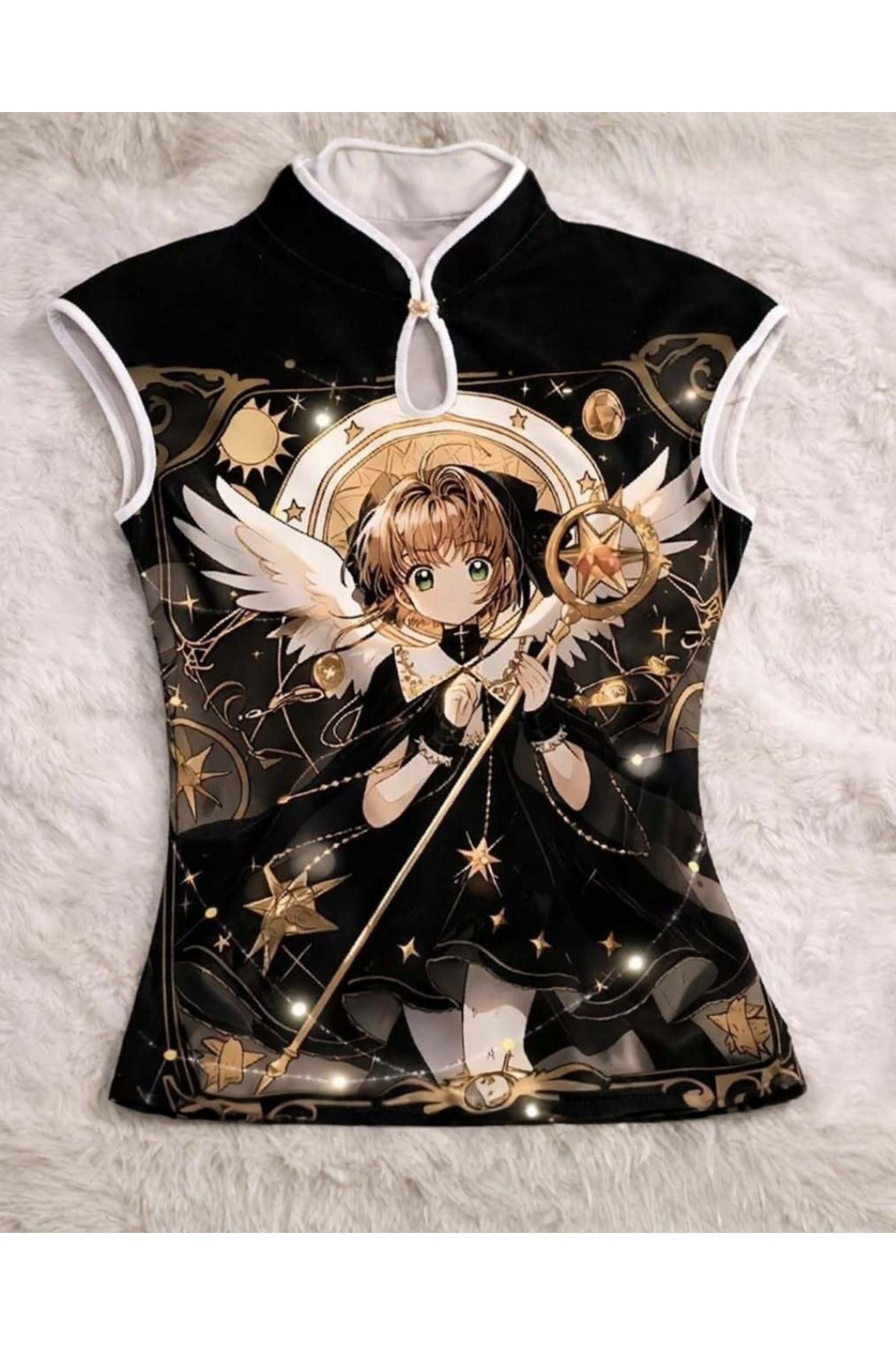 Anime Sakura Card Captor Vintage Kolsuz Crop