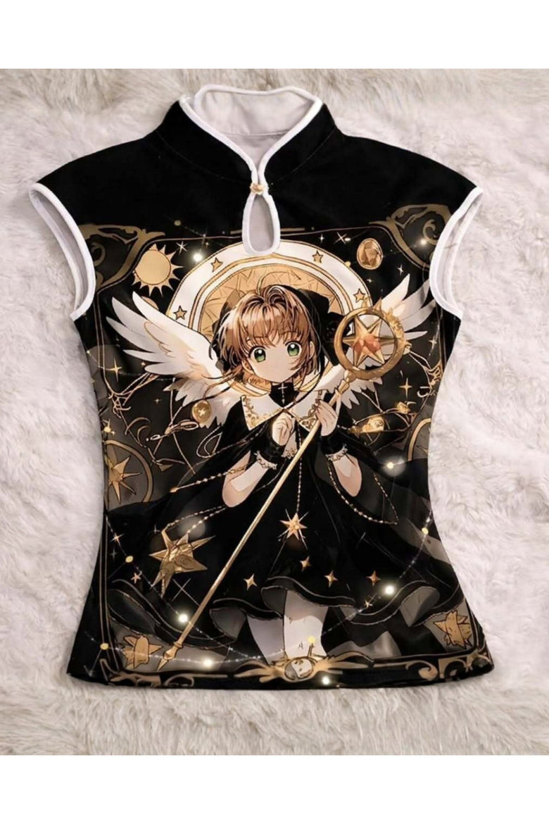 Anime Sakura Card Captor Vintage Kolsuz Crop