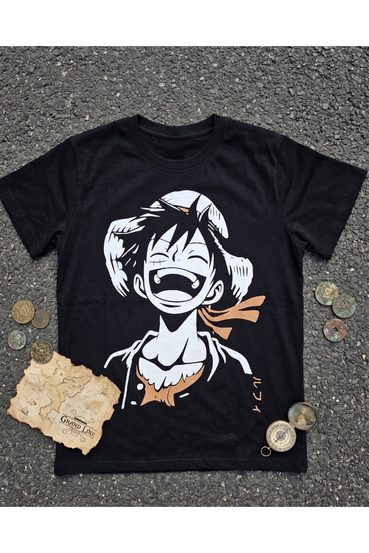 Anime One Piece Baskılı Unisex Oversize T-Shirt