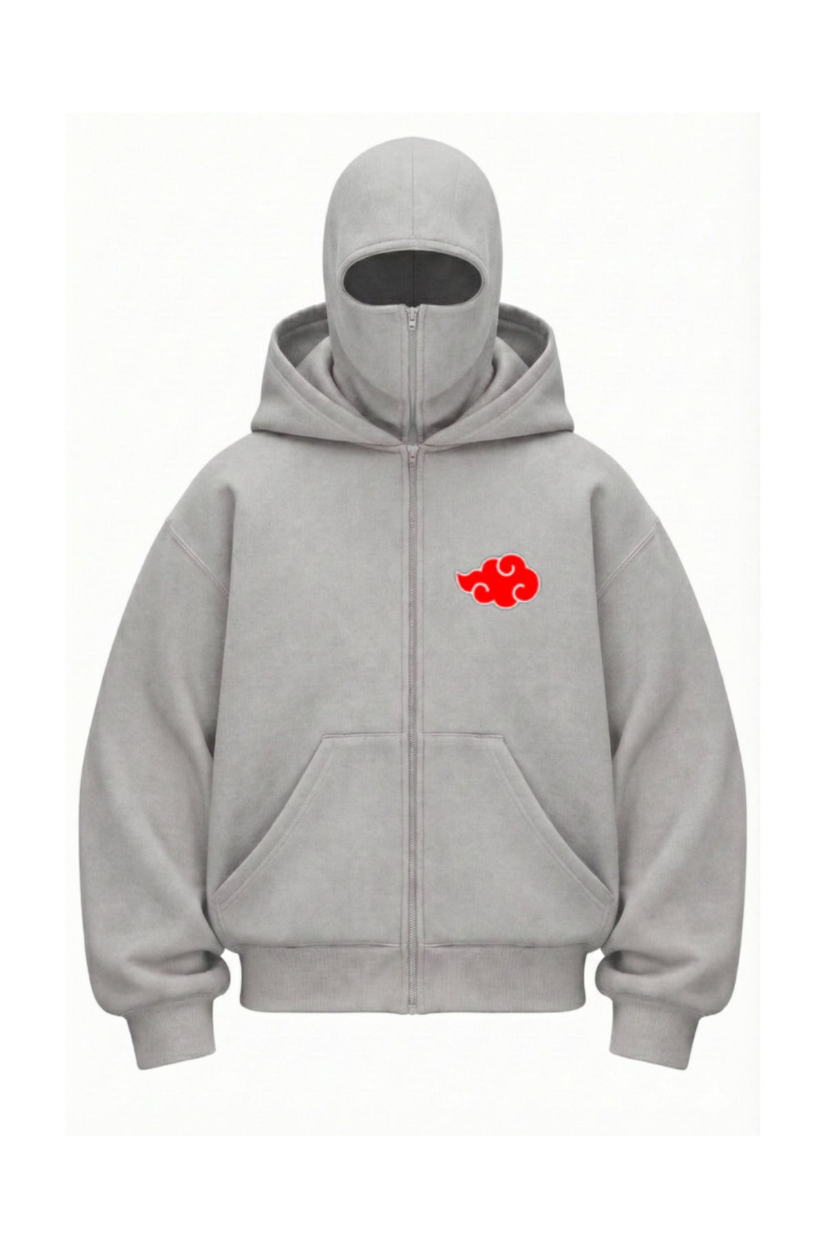 Kar Maskeli Balaclava Anime Naruto Series Baskılı Ninja Hoodie Sweatshirt