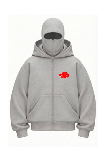 Kar Maskeli Balaclava Anime Naruto Series Baskılı Ninja Hoodie Sweatshirt