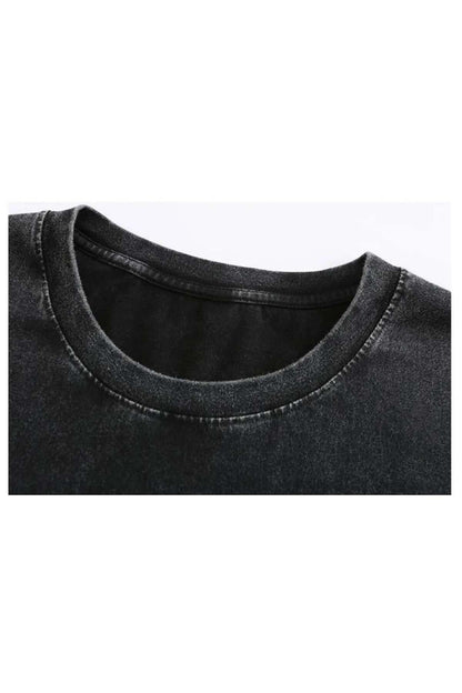 Yıkamalı Anime Jujutsu Kaisen Baskılı Unisex Oversize Vintage T-shirt