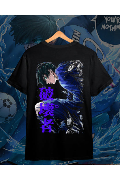 Anime Blue Lock Isagi Baskılı Unisex Oversize T-Shirt