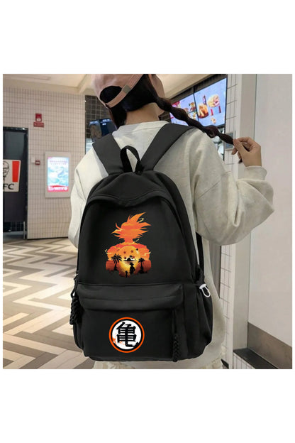 Anime Dragon Ball Baskılı Unisex Okul Sırt Çantası