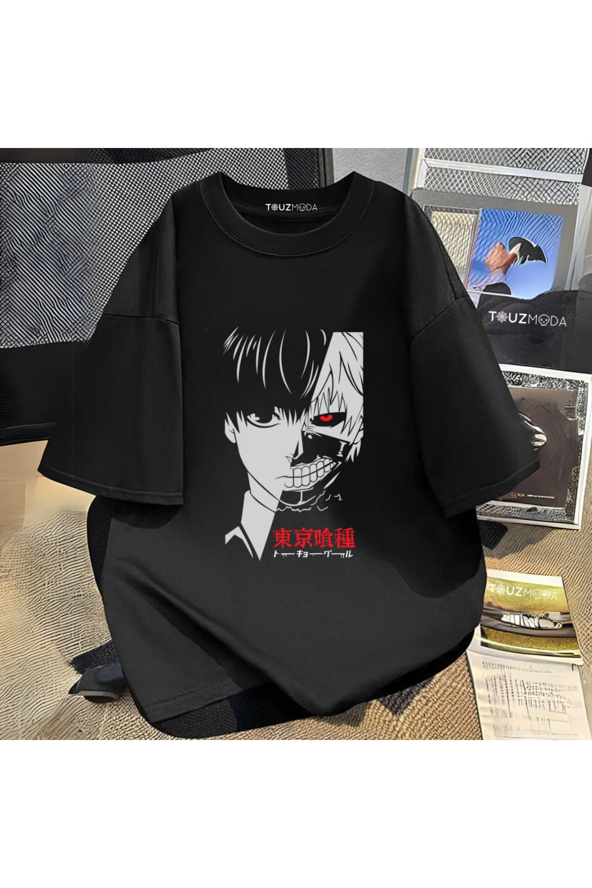 Anime Tokyo Ghoul Baskılı Unisex Oversize  T-Shirt