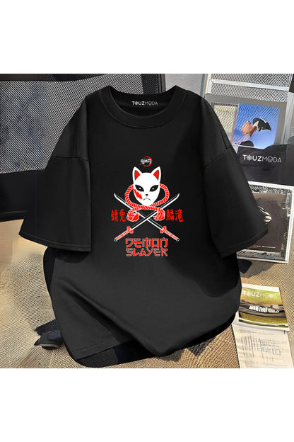 Anime Demon Slayer Baskılı Unisex Oversize  T-Shirt