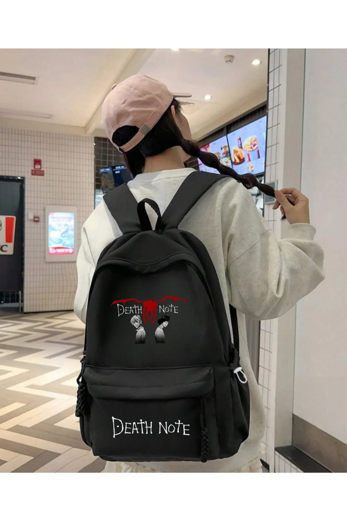 Anime Death Note Baskılı Unisex Okul Sırt Çantası