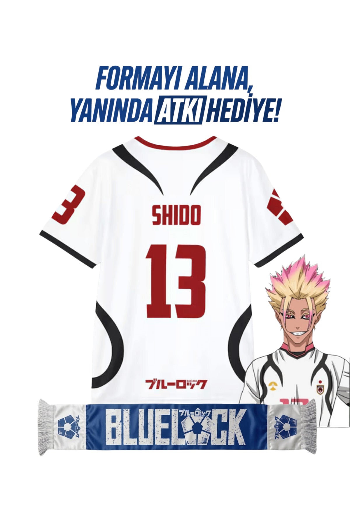 Anime Blue Lock Unisex Forma Unisex T-shirt (ATKI HEDİYELİ)