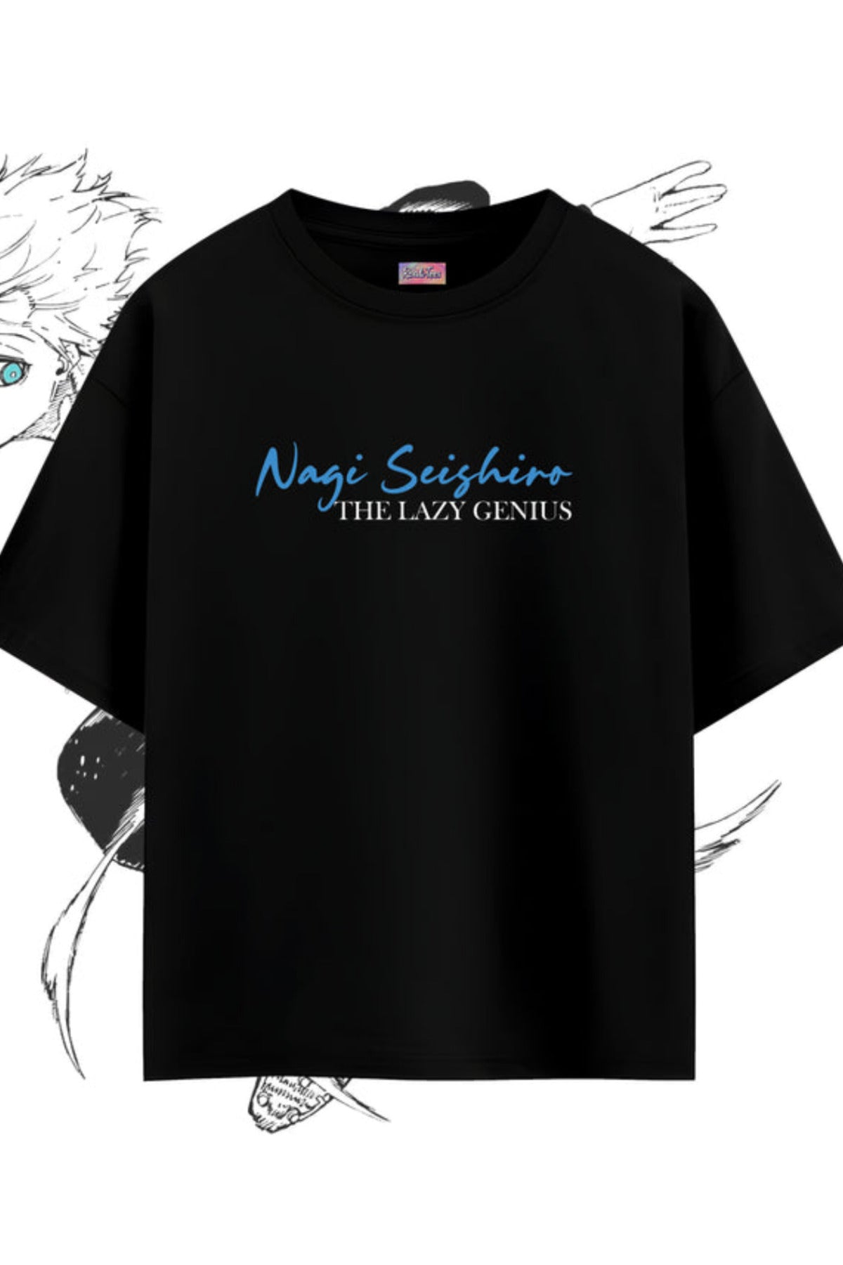 Anime Blue Lock Isagi Baskılı Unisex Oversize T-Shirt