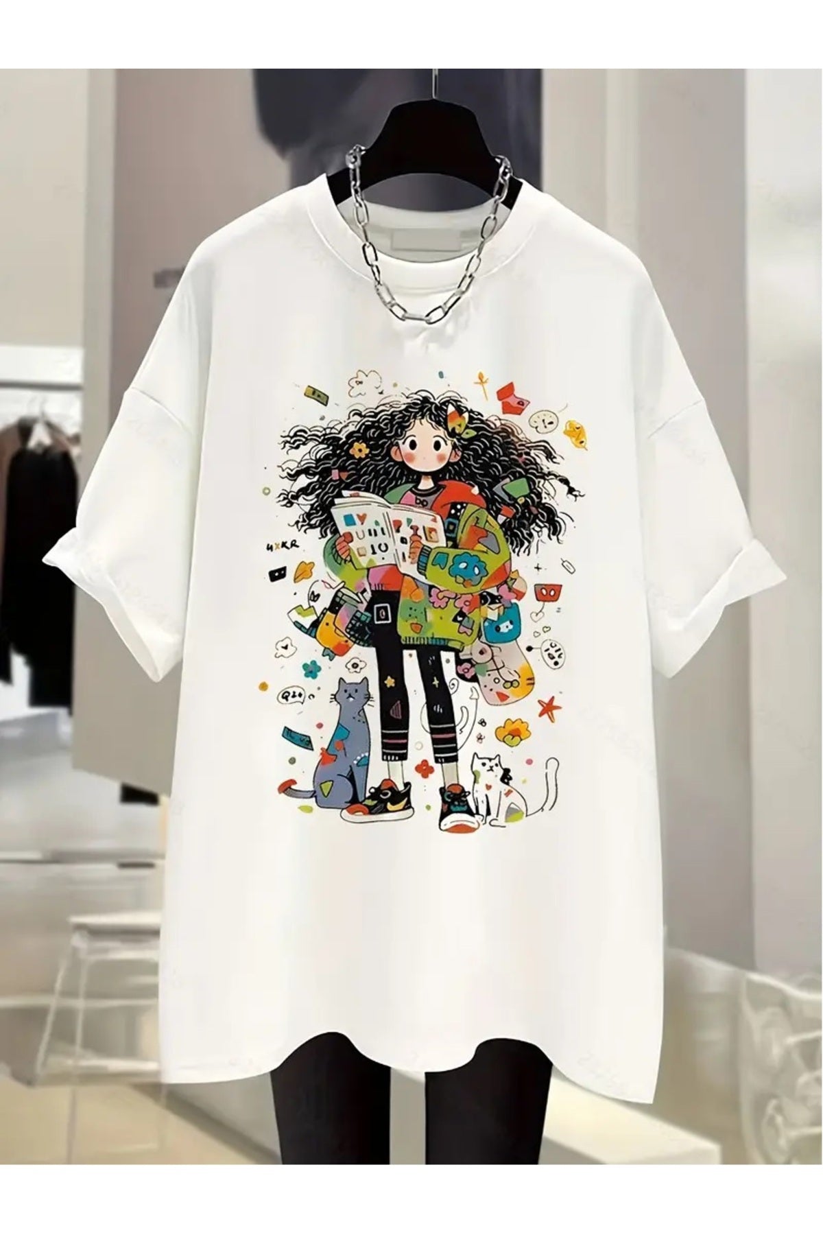 Anime Girl Unisex Oversize T-shirt