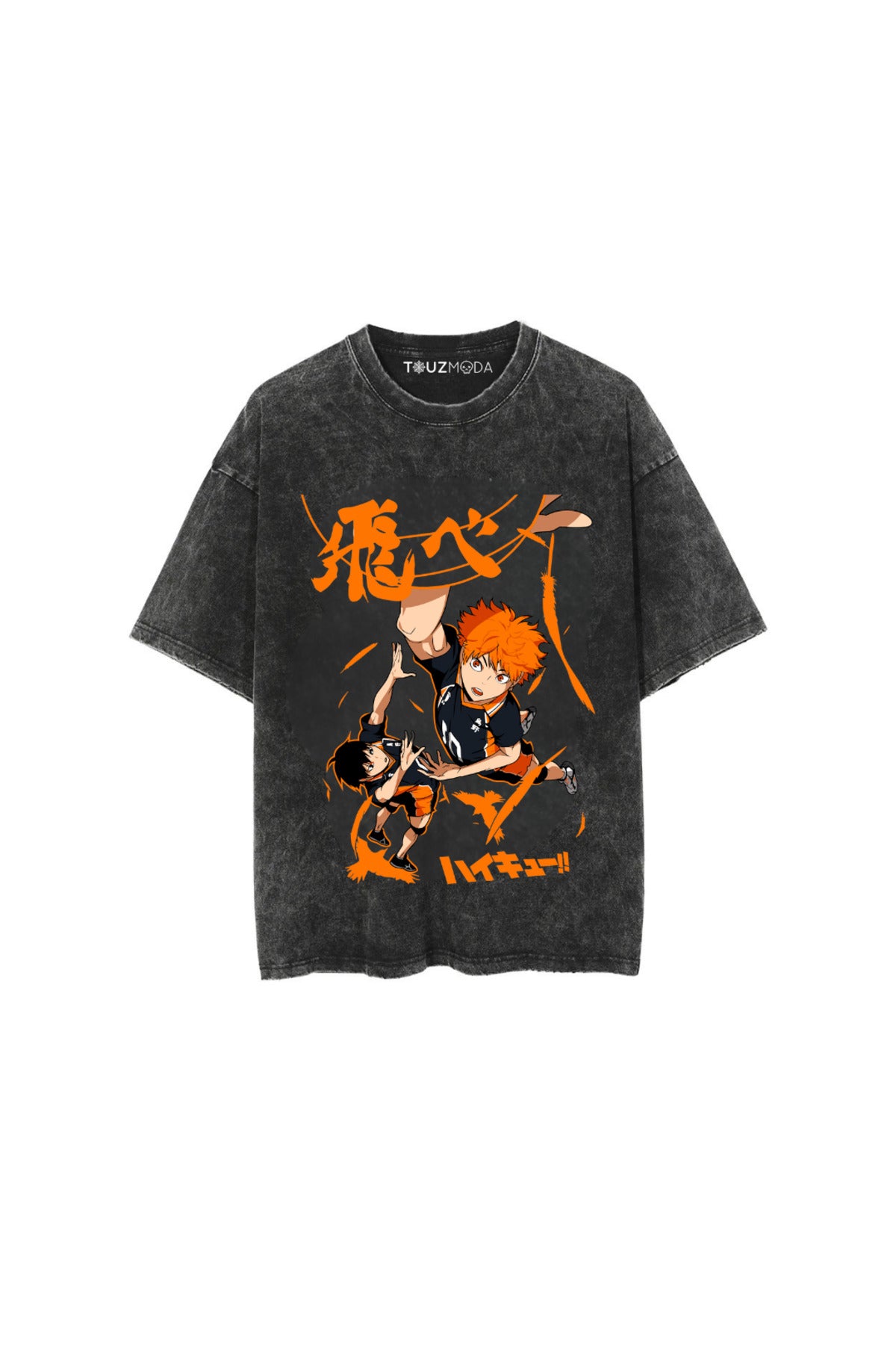 Anime Karasuno Haikyuu Baskılı Unisex Oversize  T-shirt