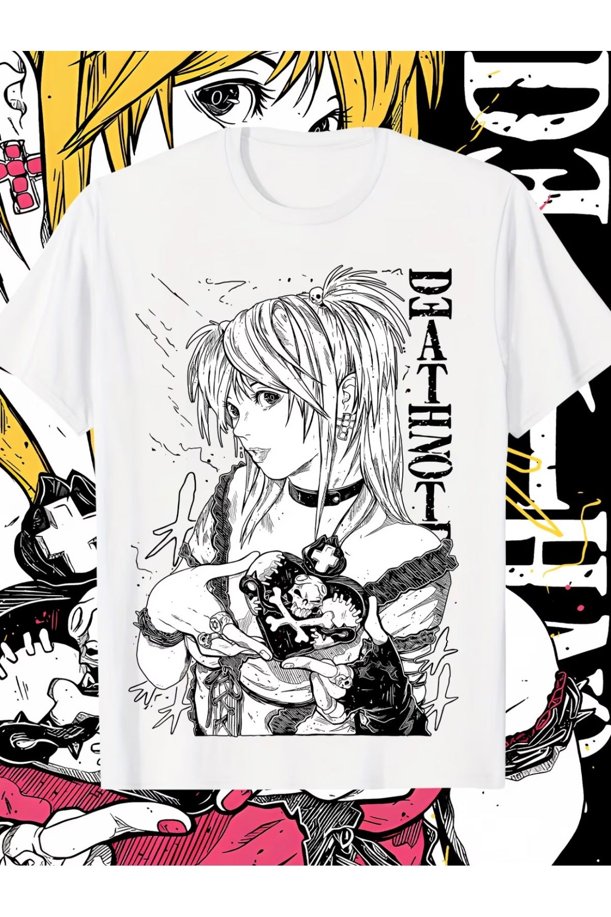 Anime Death Note Baskılı Unisex Oversize T-Shirt