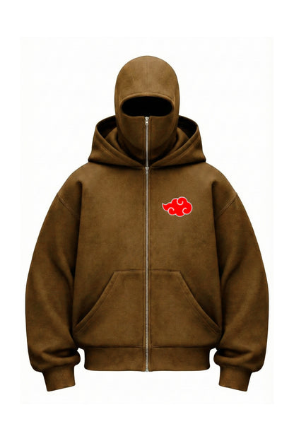 Kar Maskeli Balaclava Anime Naruto Series Baskılı Ninja Hoodie Sweatshirt