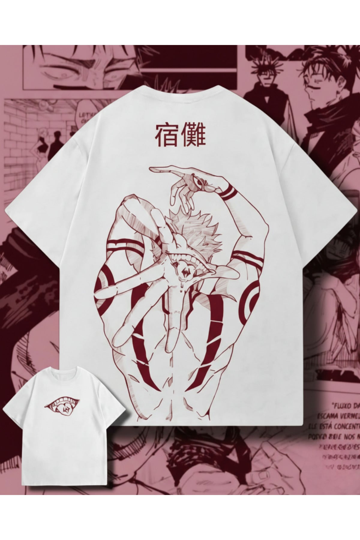 Jujutsu Kaisen Baskılı Unisex Oversize T-Shirt