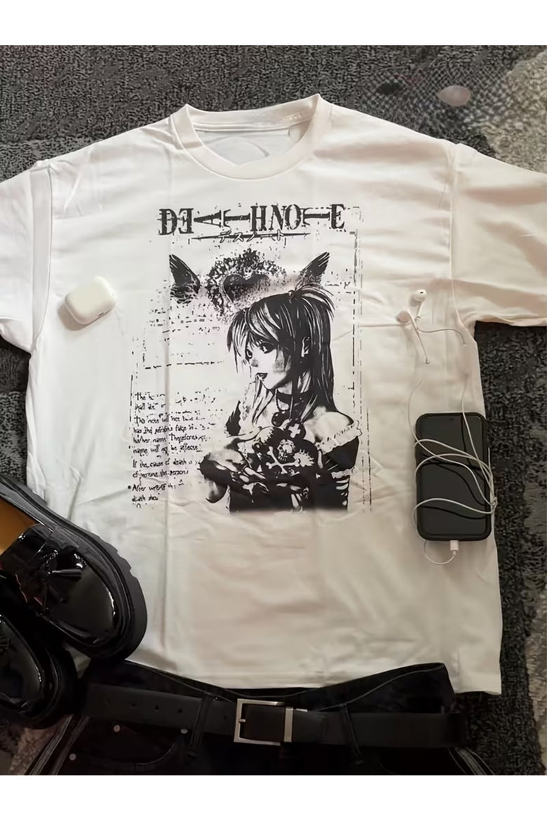 Anime Death Note Misa Baskılı Unisex Oversize T-Shirt
