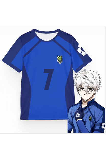 Anime Blue Lock Mavi KARASU 6 Unisex Forma Unisex T-shirt