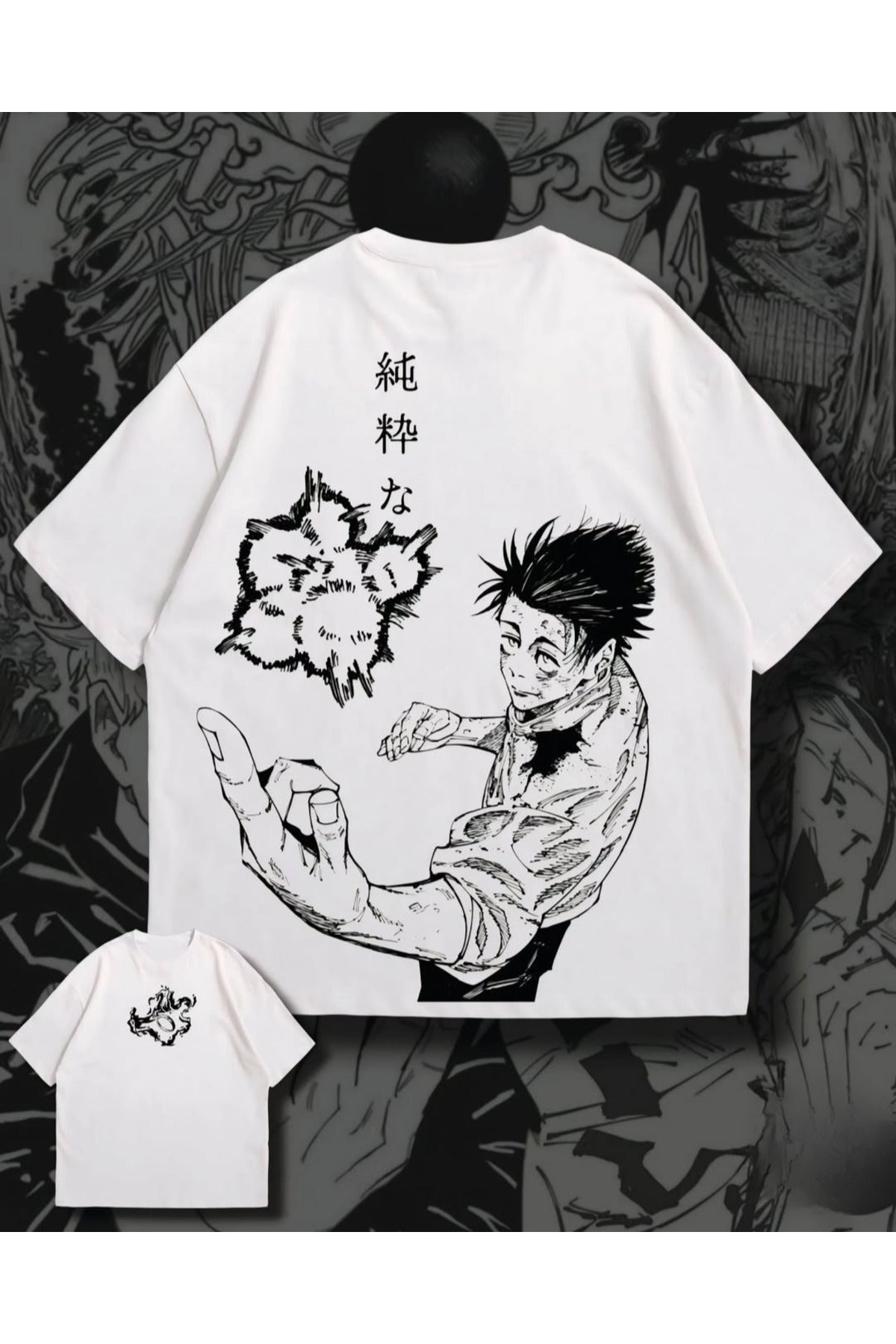 Jujutsu Kaisen Baskılı Unisex Oversize T-Shirt