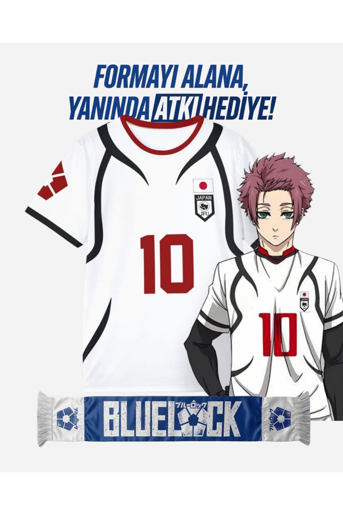 Anime Blue Lock Unisex Forma Unisex T-shirt (ATKI HEDİYELİ)