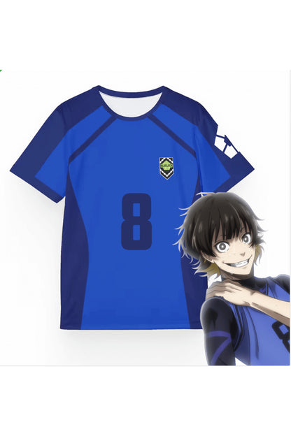 Anime Blue Lock Mavi KARASU 6 Unisex Forma Unisex T-shirt