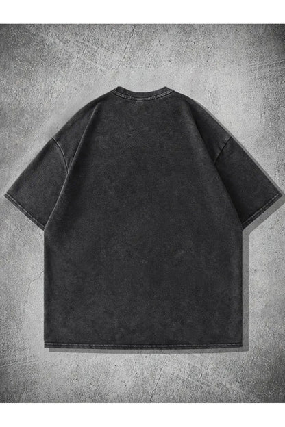 Anime Jujutsu Kaisen Baskılı Oversize Vintage Tshirt