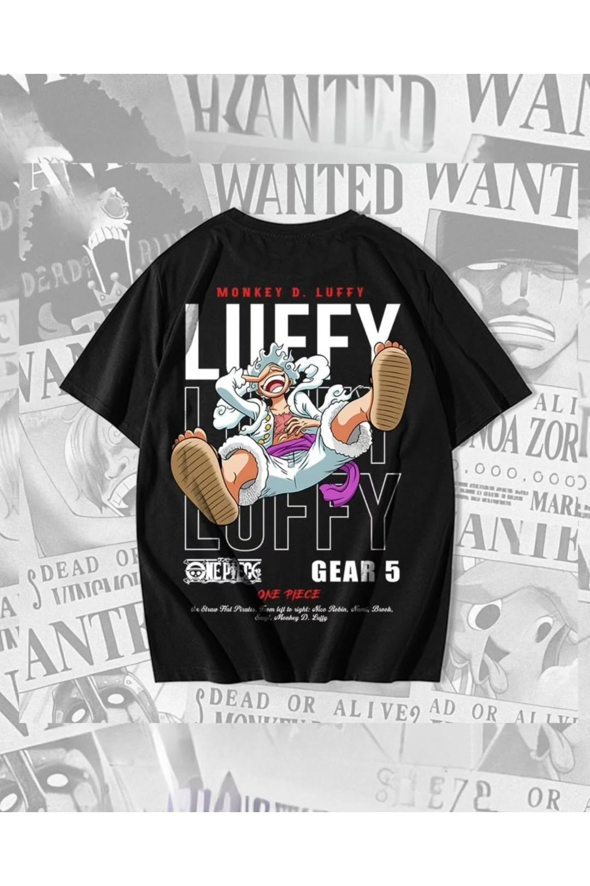 Anime One Piece Baskılı Unisex Oversize T-Shirt